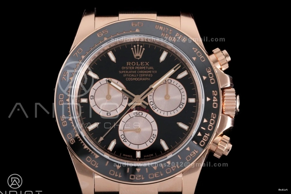 126515 Oyster-flex Best VSF Dial 1:1 On Daytona DD4131 Strap Weight Gain Marker RG Sub-dial Stick Black Edition 0129